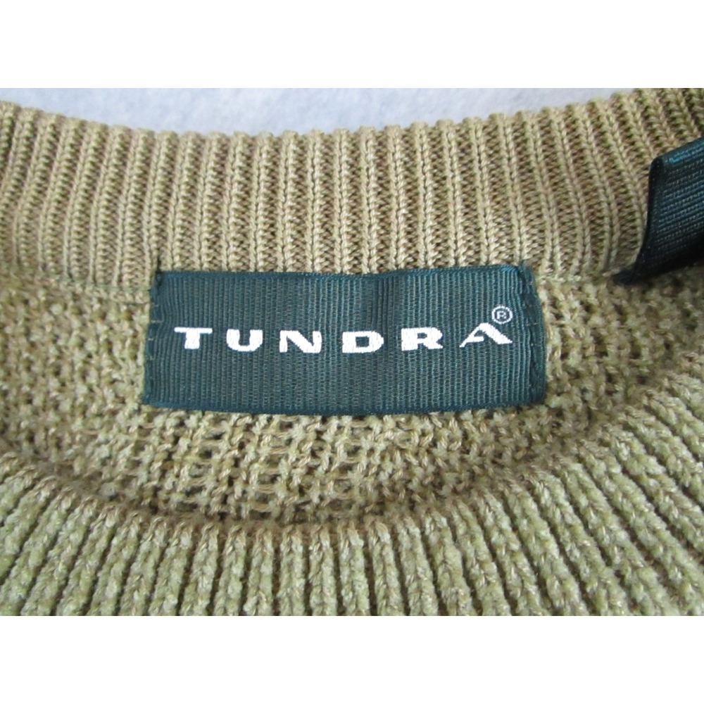 Vintage Tundra Sweater Mens Large Brown Textured Knit Pullover Canada 90s - Picture 3 of 8